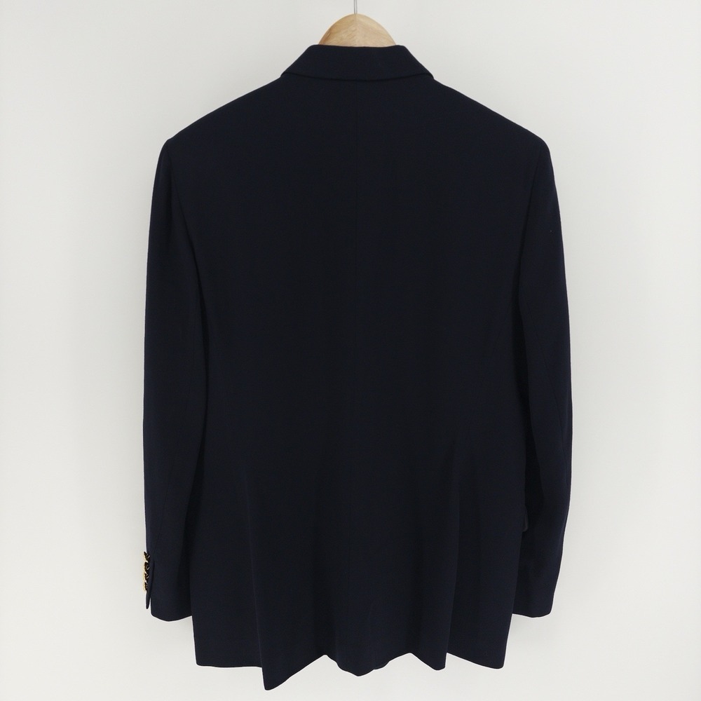 VTG Ralph Lauren Navy Blazer Royal Crest Gold Button Double Breasted Wool * 12P - Picture 4 of 12